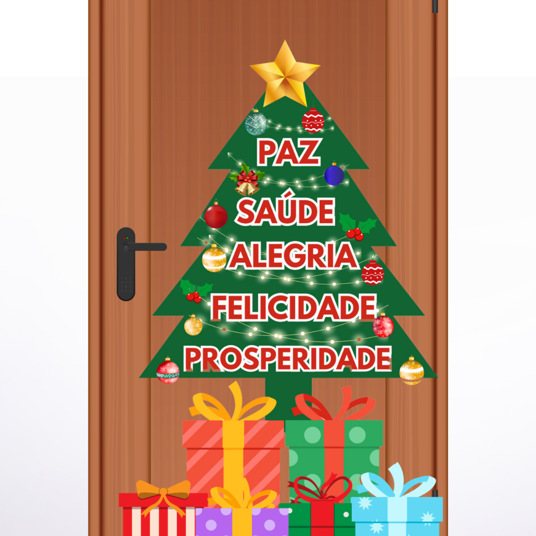 Painel de porta Árvore de Natal