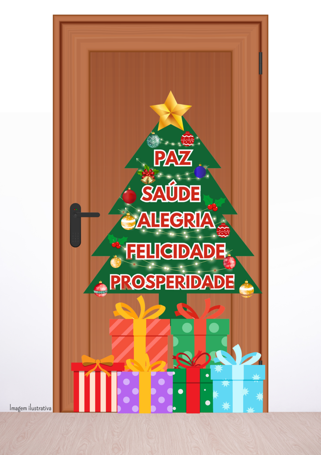 Painel de porta Árvore de Natal