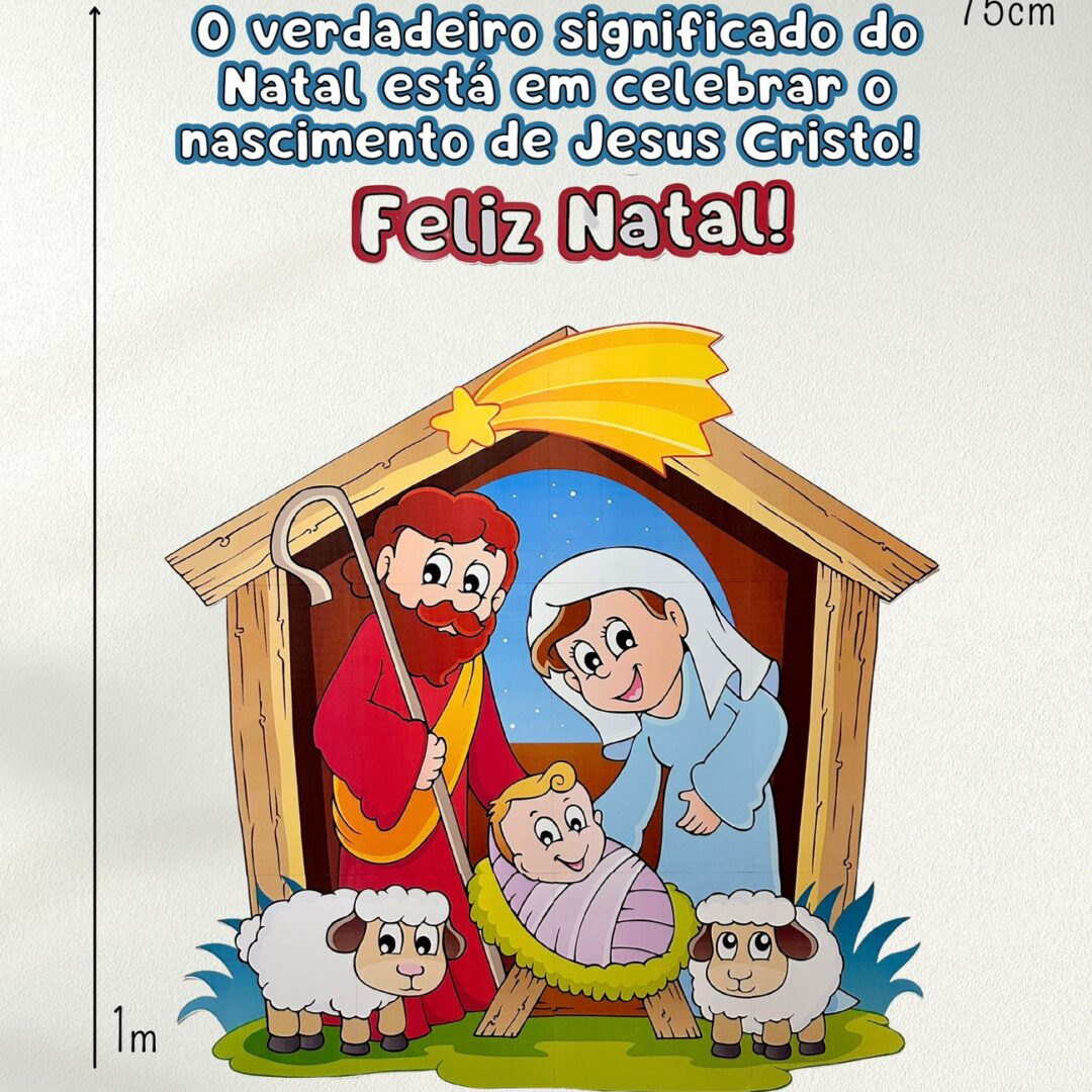 Painel de Natal com presépio