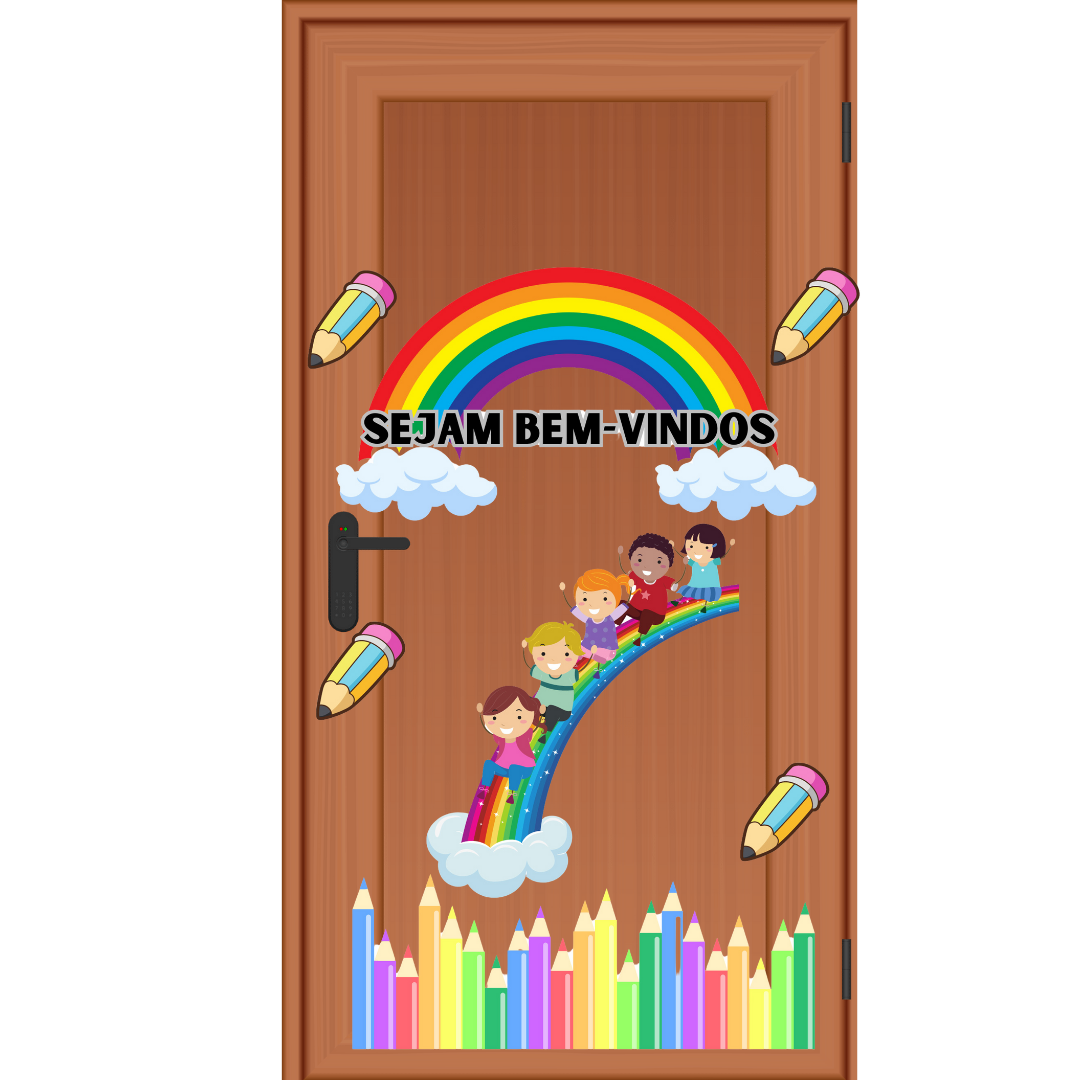 Painel de porta volta as aulas