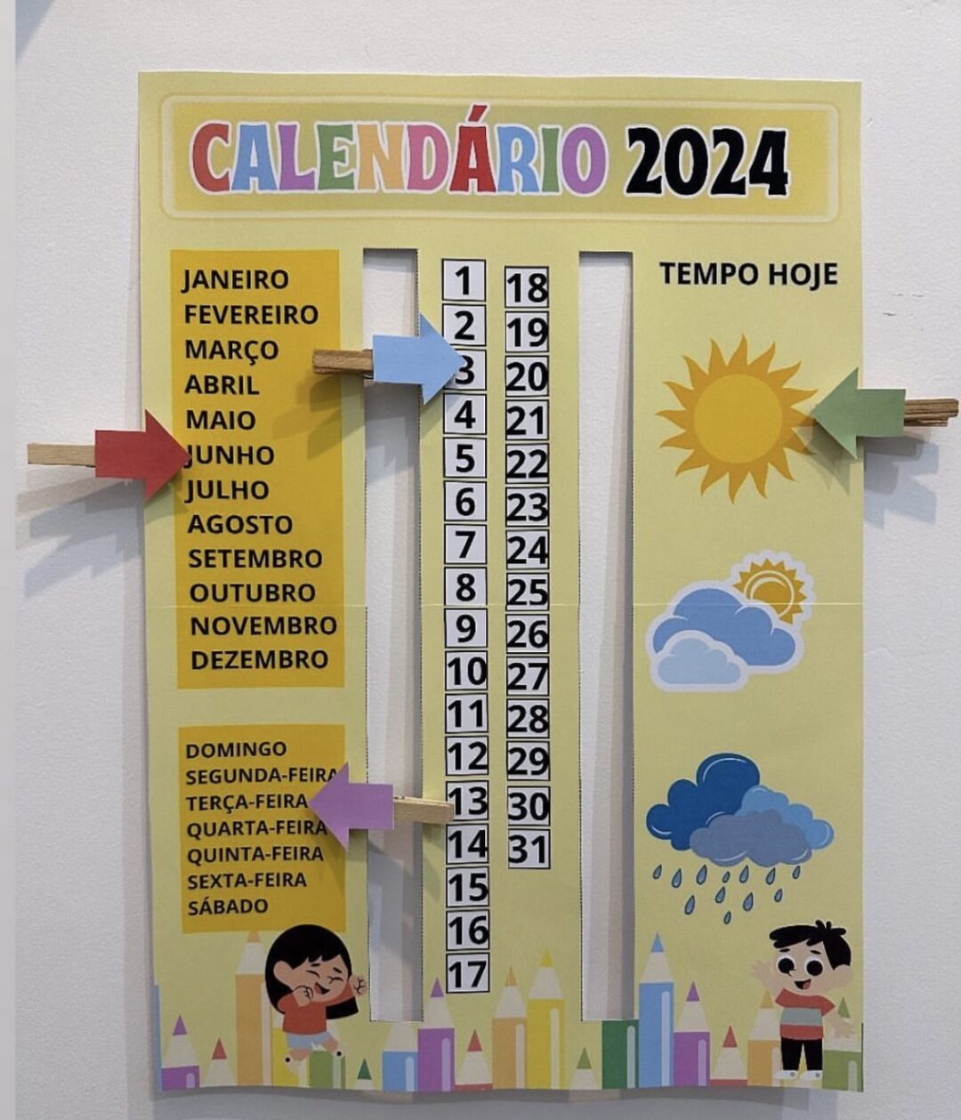 Calendário interativo