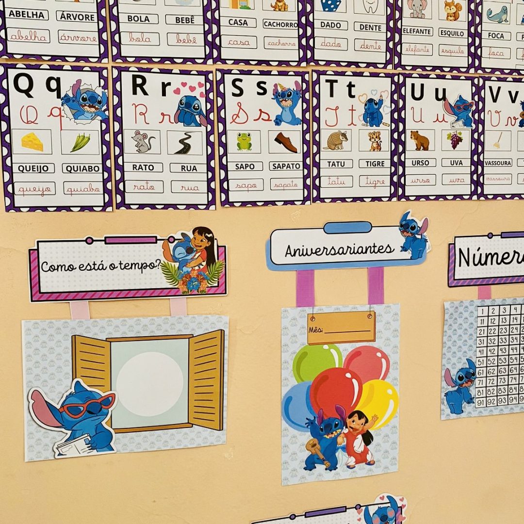 Kit sala de aula tema Stitch