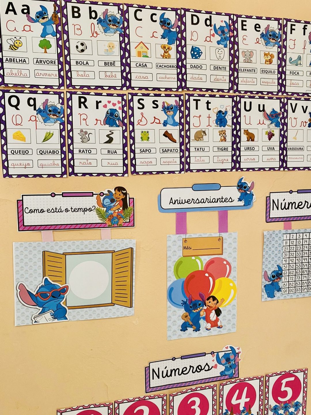 Kit sala de aula tema Stitch
