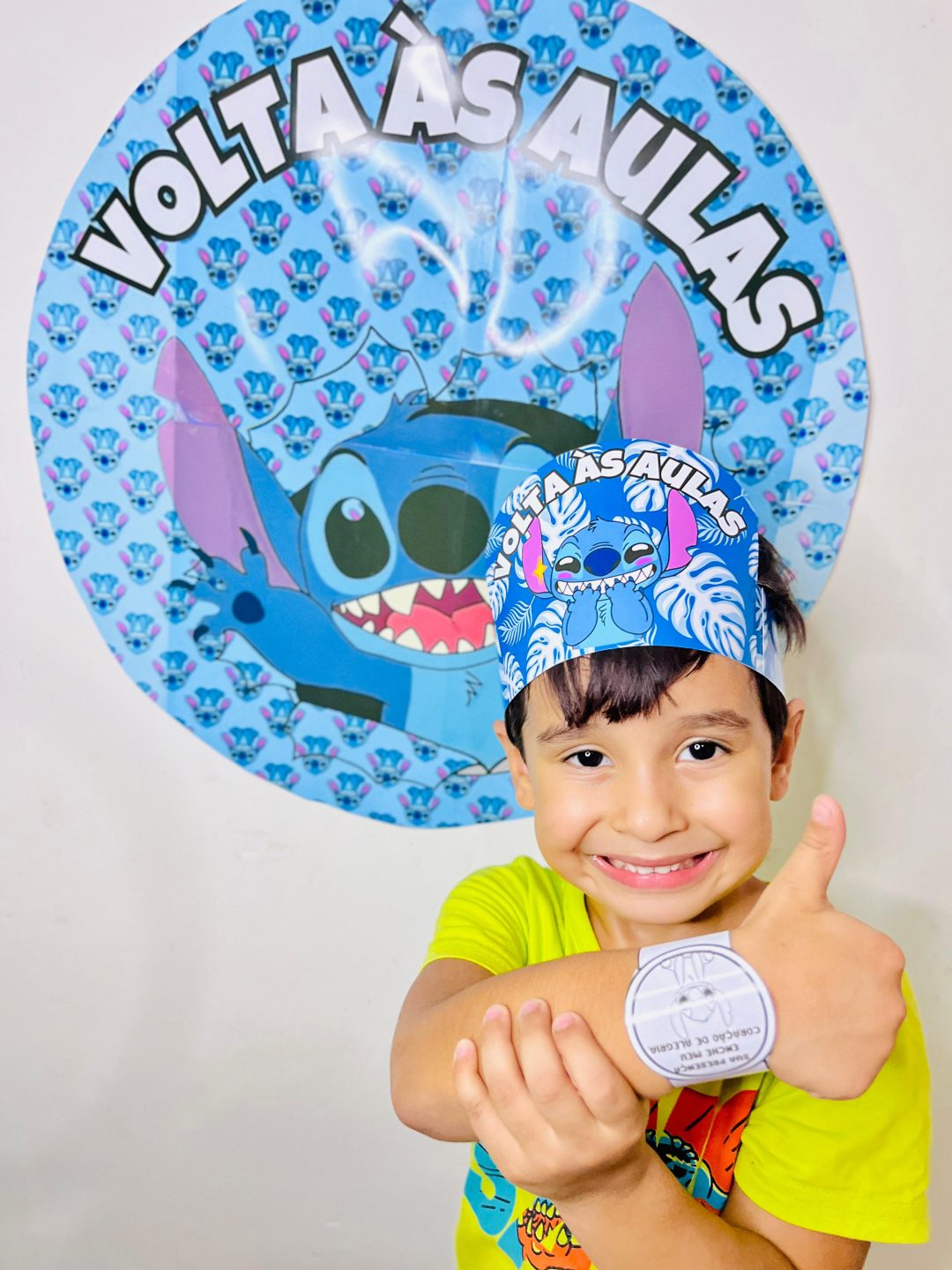 Painel de volta as aulas stitch
