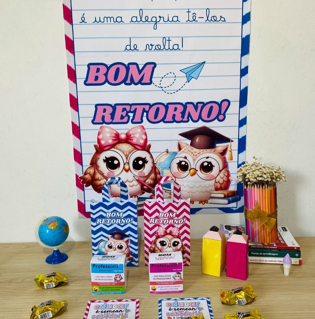 Painel e Lembrancinhas bom retorno