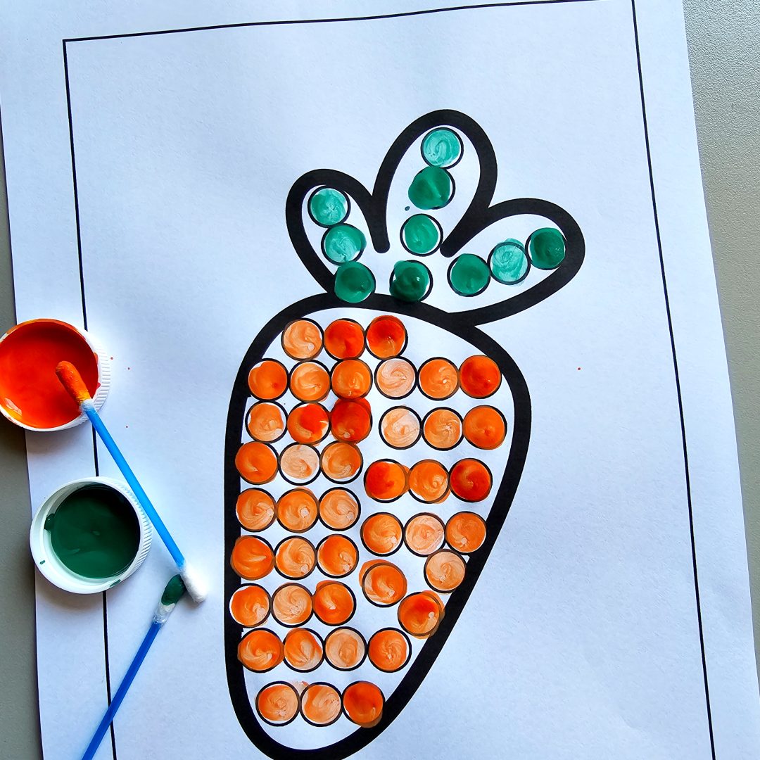 Pintura com cotonete da Páscoa