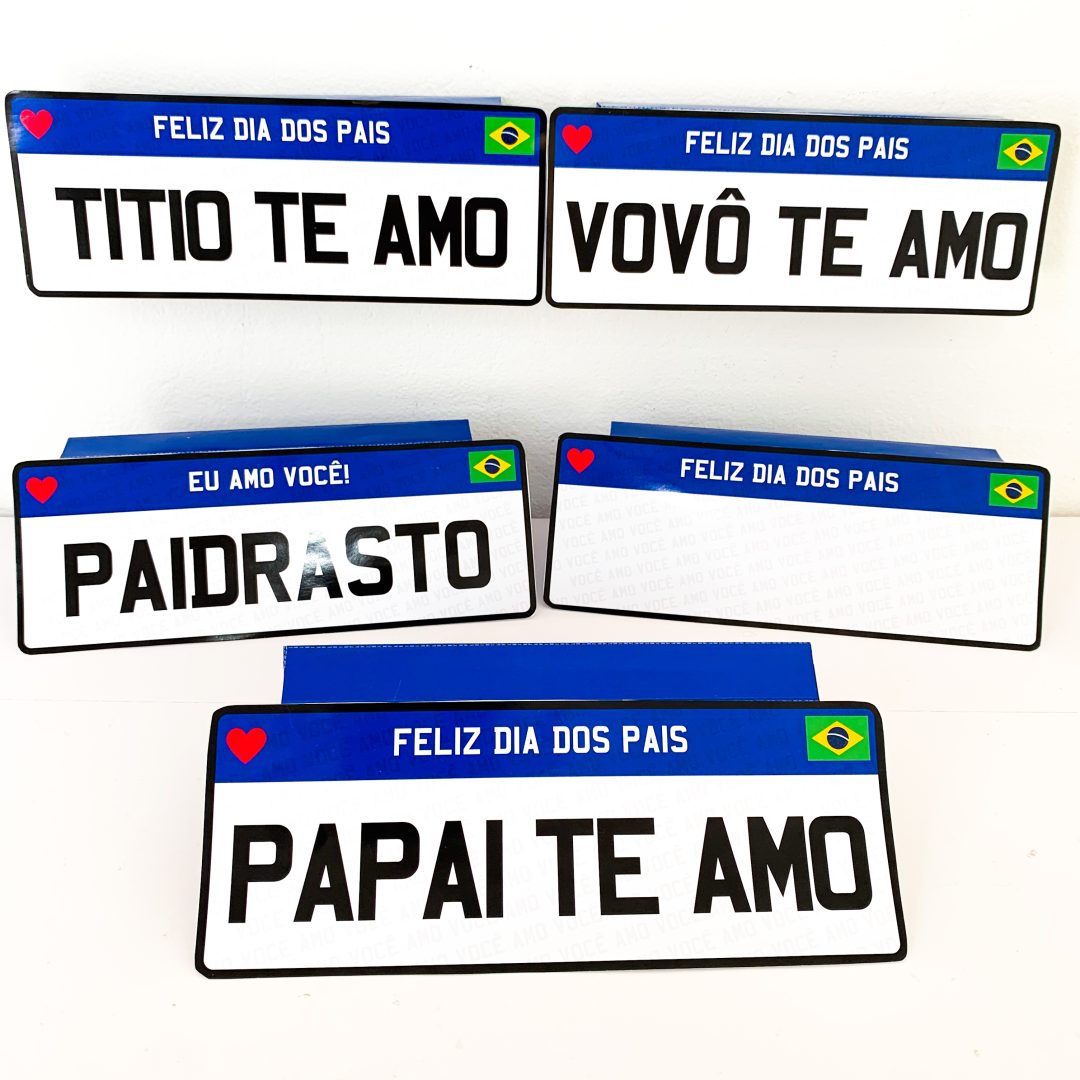Caixa placa dia dos pais editável
