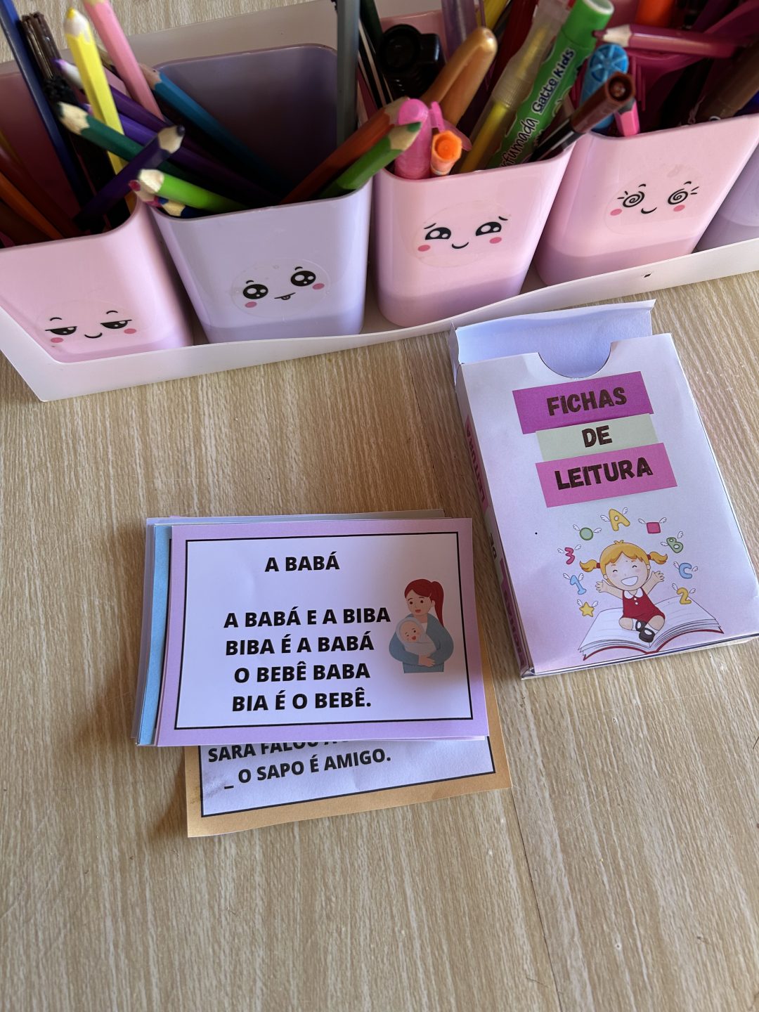 Fichas de leituras letra bastão