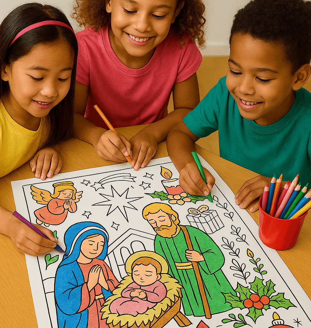 Painel colorir natal