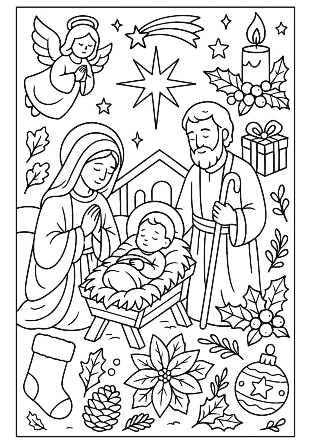 Painel colorir natal - Imagem 3
