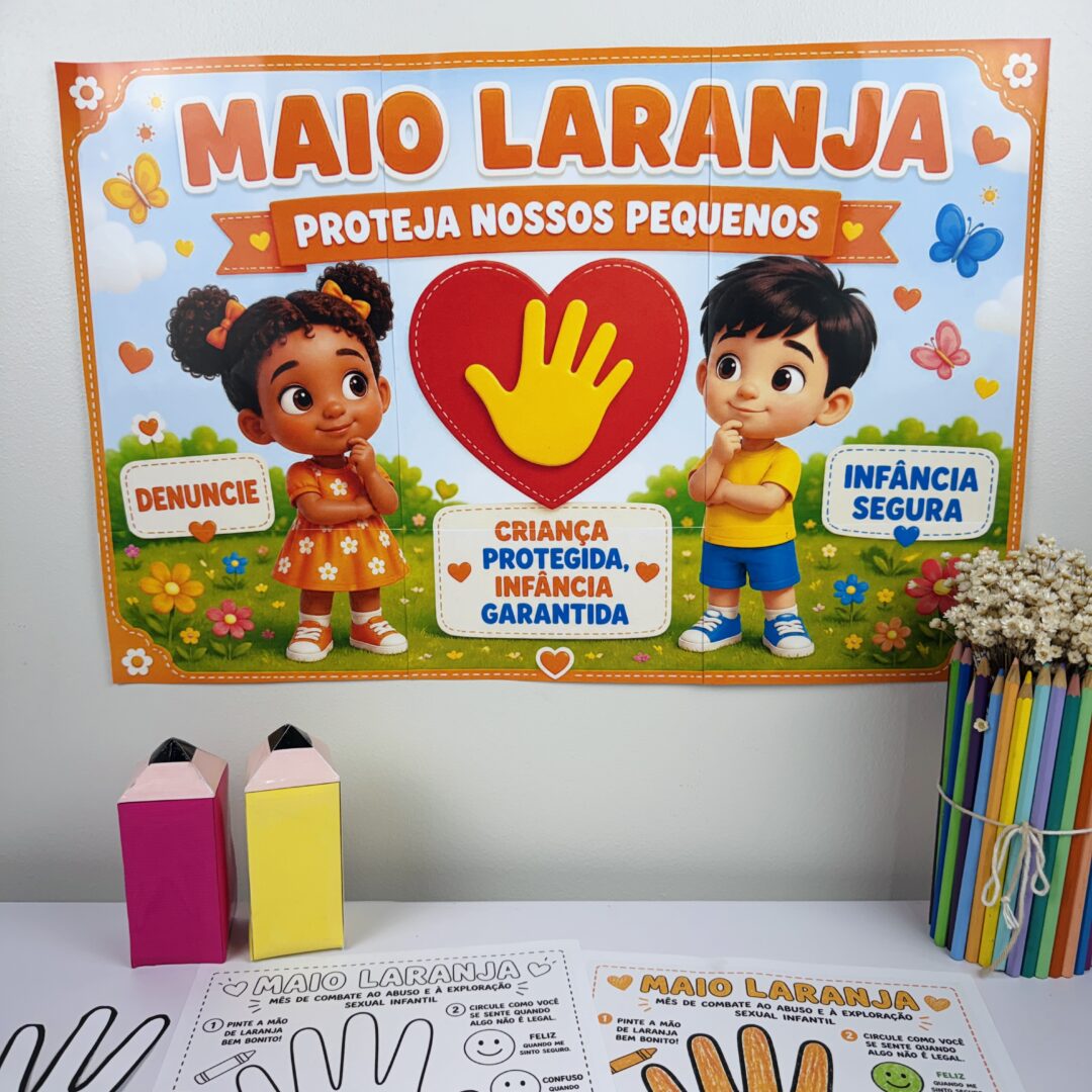 KIT MAIO LARANJA – PROTEJA NOSSOS PEQUENOS