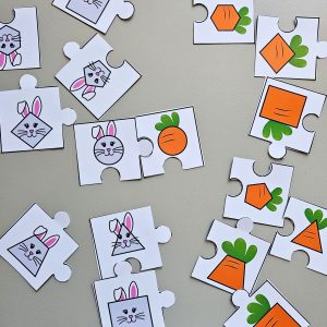 124.1) Foto Quebra cabeça coelhinho formas geométricas (3)